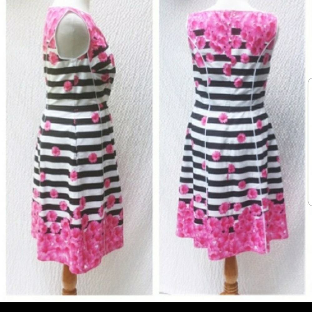 Floral stripe dress